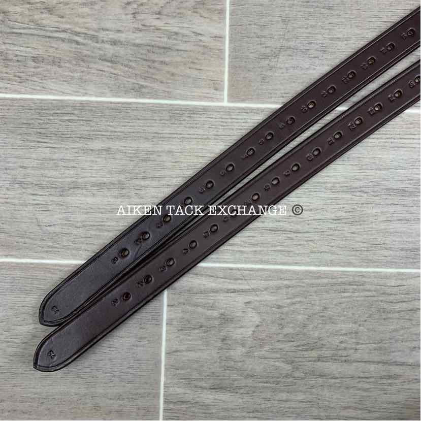 Ovation Elite Solid Stirrup Leathers, Brown, 54", Brand New