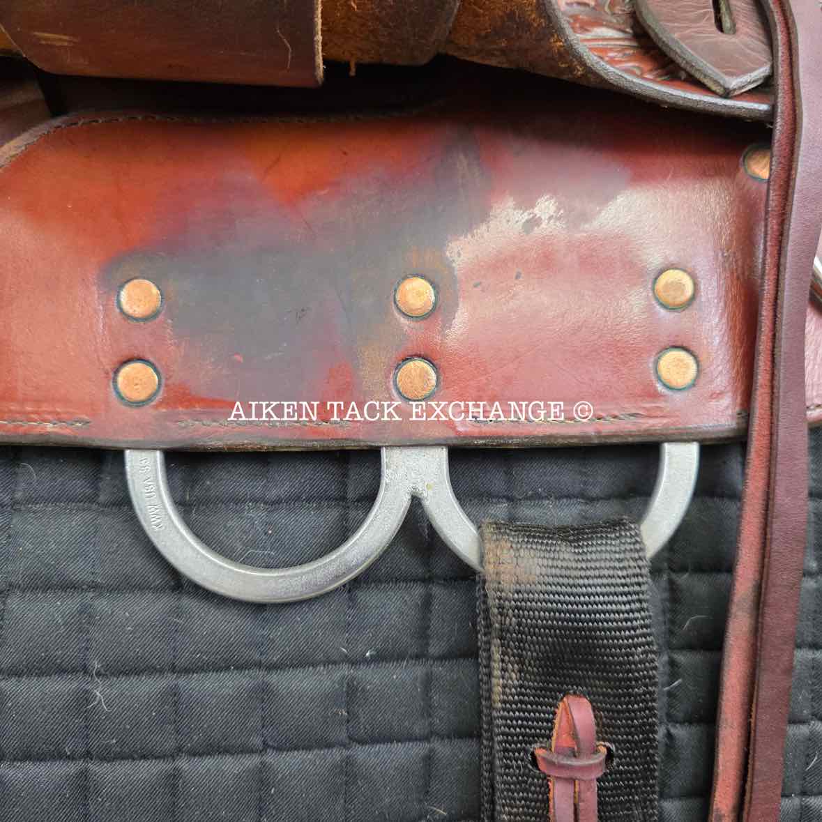 1997 Circle Y 2175 All-Around Western Saddle, 17" Seat, Regular Tree - Semi QH Bars