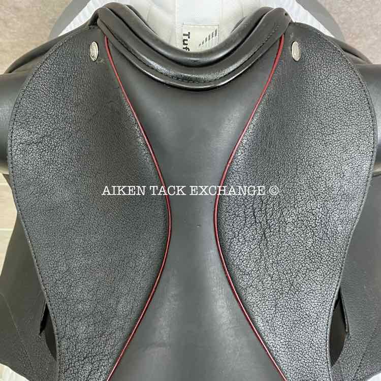 2021 Custom Saddlery Icon Coda W Monoflap Dressage Saddle, 17.5" Seat, Adjustable Tree, Wool Flocked Panels