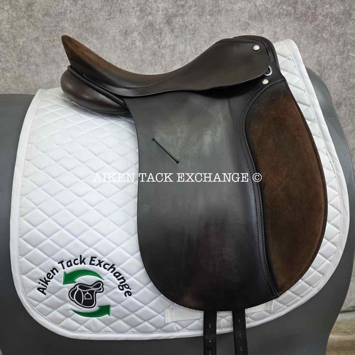 Stackhouse Dressage Saddle, 17" Seat, Medium Tree, Wool Flocked Panels