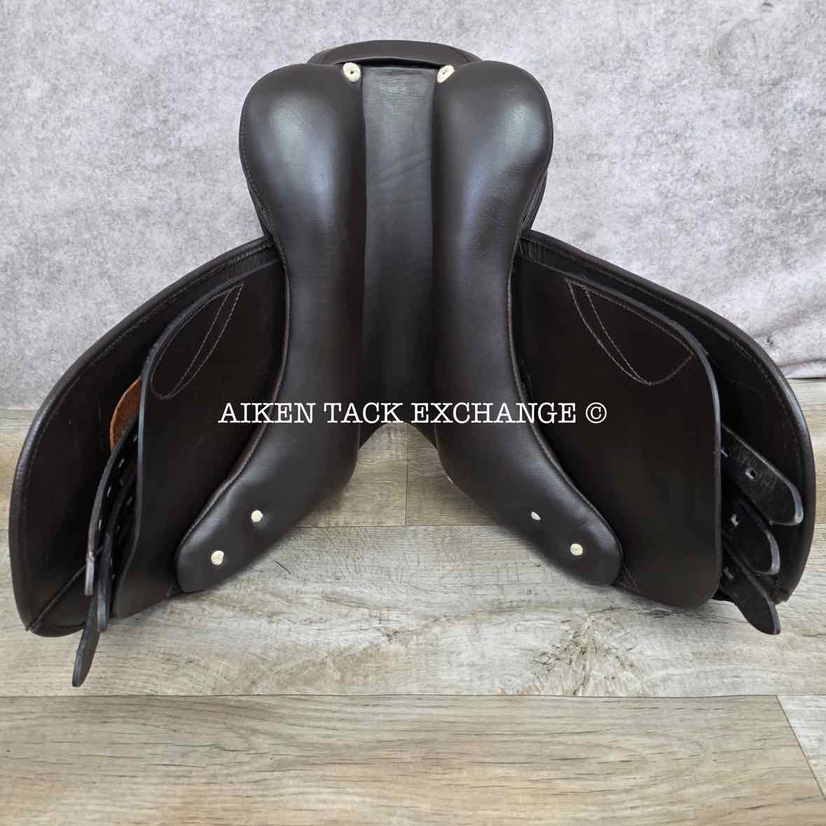 2017 Custom Saddlery Monte Carlo Jr Close Contact Jump Saddle, 15" Seat, Adjustable Tree, Wool Flocked Panels