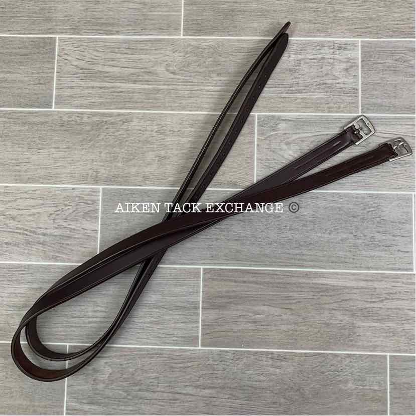 Ovation Elite Solid Stirrup Leathers, Brown, 54", Brand New