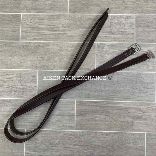 Ovation Elite Solid Stirrup Leathers, Brown, 54", Brand New