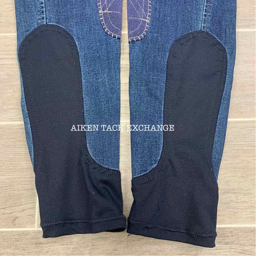 SmartPak Piper Stretch Denim Knee Patch Breeches, Size 24 R