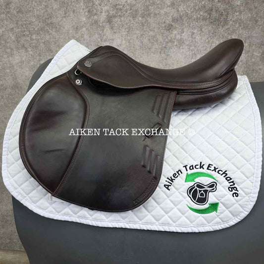 2020 Prestige Synchrony CPS Jump Saddle, 17" Seat, 34 Tree - MW, Wool Flocked Panels