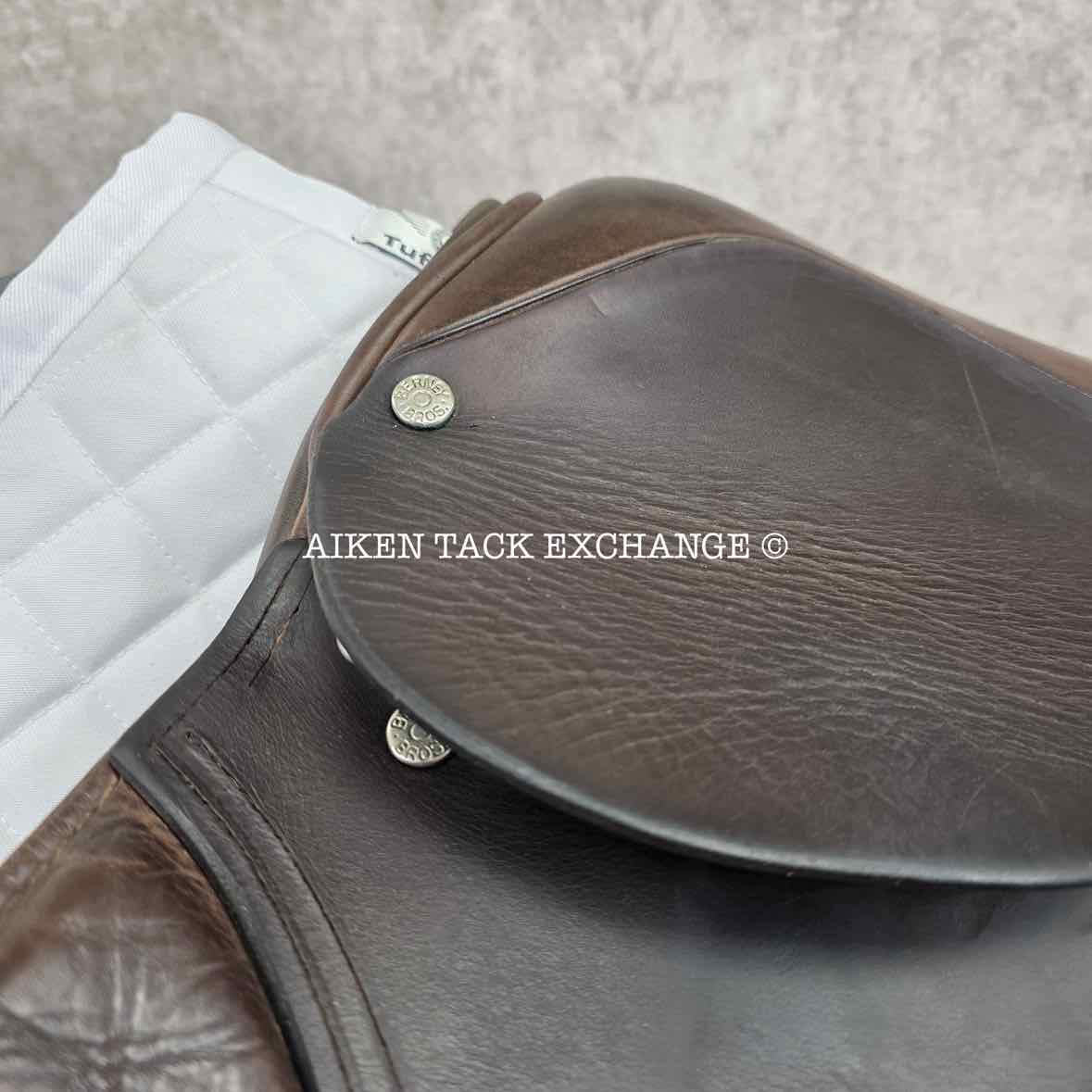 **SOLD** Berney Brothers GP All Purpose Saddle, 18" Seat, Wide Tree, Wool Flocked Panels