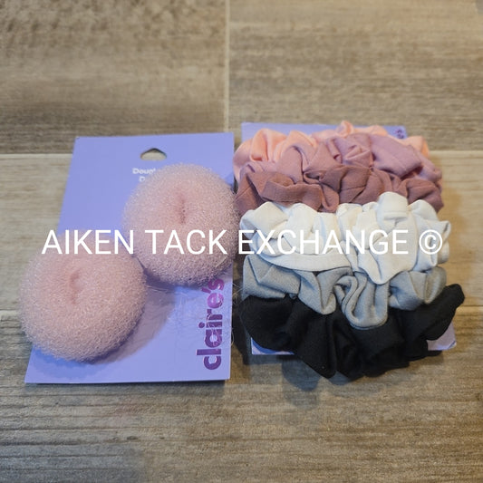 Claire's Hair Bundle - 2 Donuts, 1 Scrunchie Set