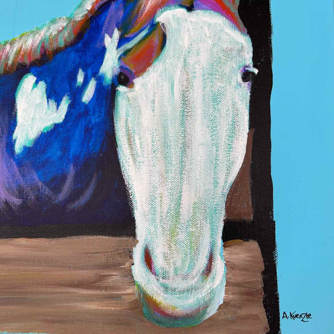 A Kuenzie Painting on Canvas, 11" x 14"