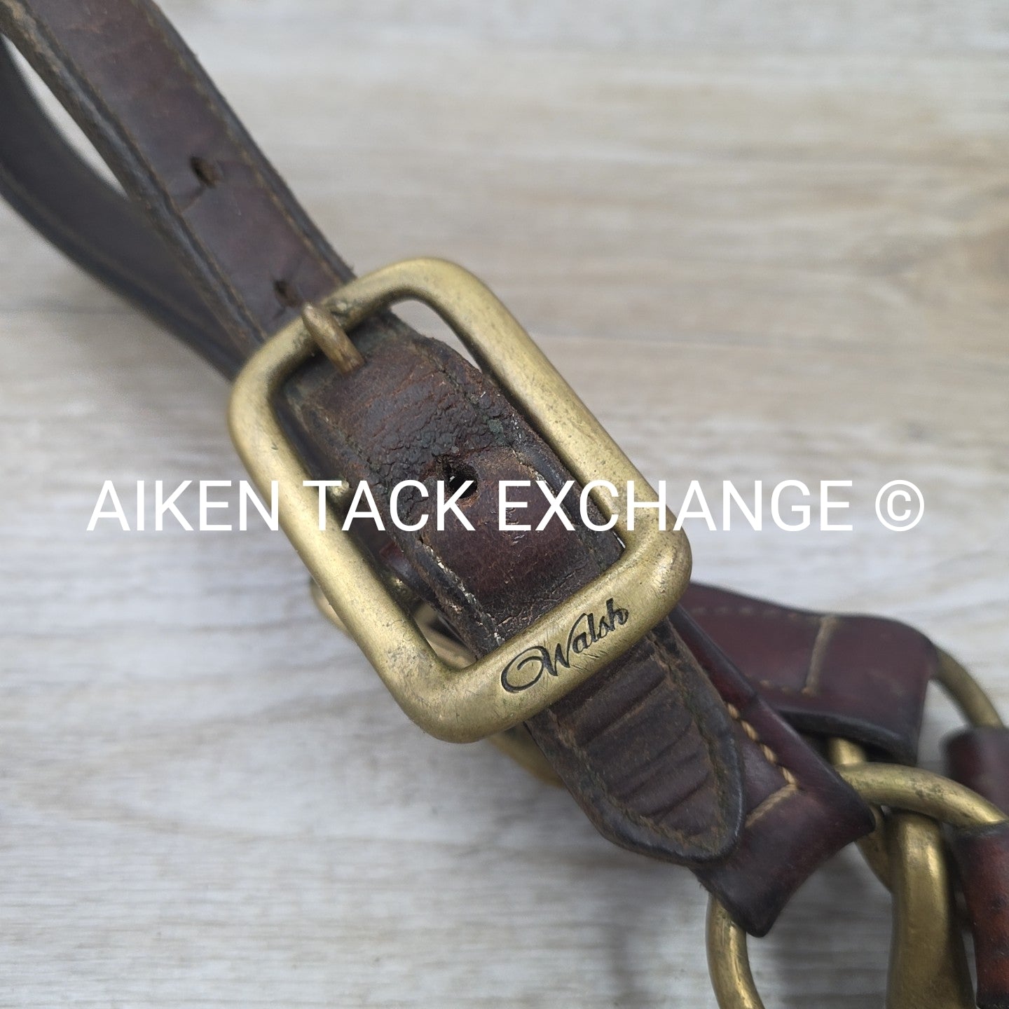 Walsh Triple Stitched Leather Halter, Has Name Plate, Size Cob