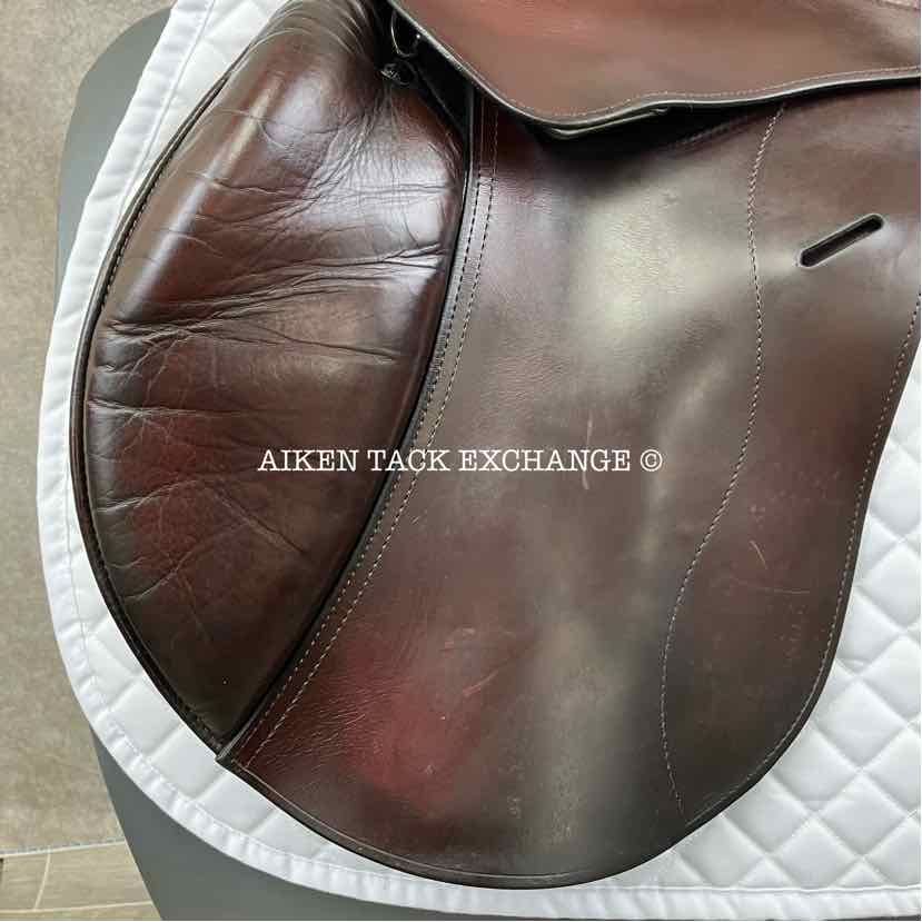 2014 Equine Inspired Aires De Haute by Frank Baines Cheval et Cavalier Jump Saddle, 17.5" Seat, Medium Tree, Wool Flocked Panels