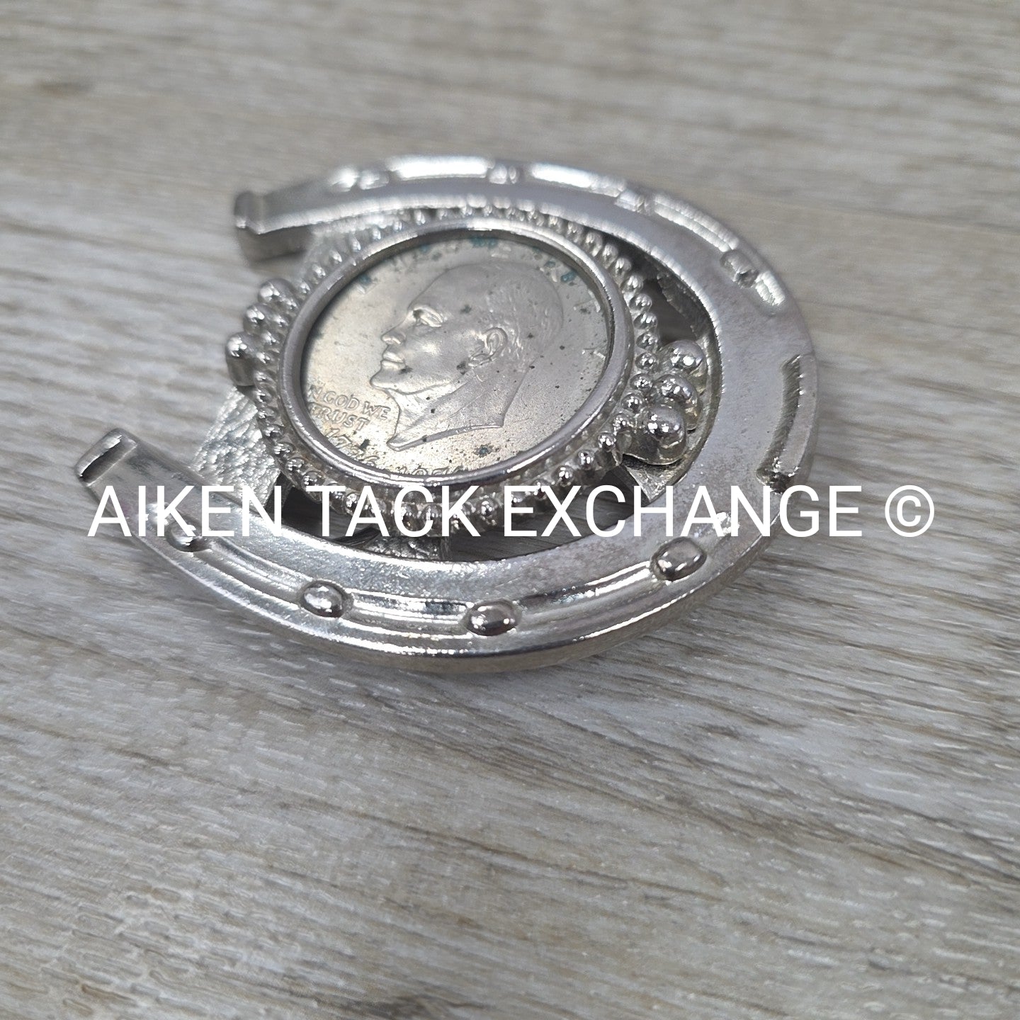 Eisenhower Dollar Horseshoe Belt Buckle