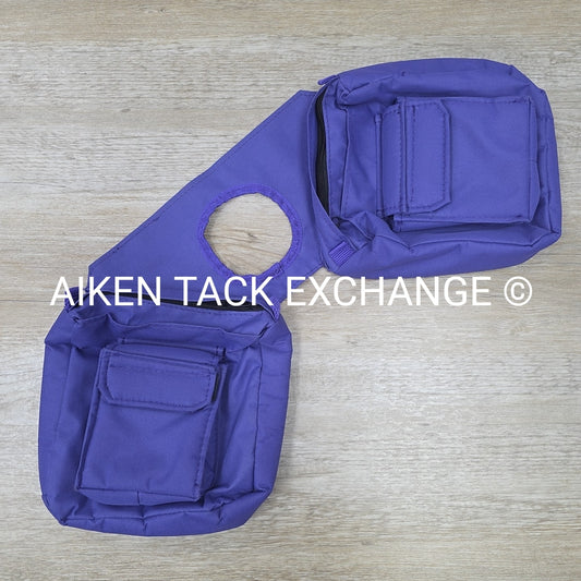 Nylon Multi-Pocket Saddle Bag for Horn, Purple