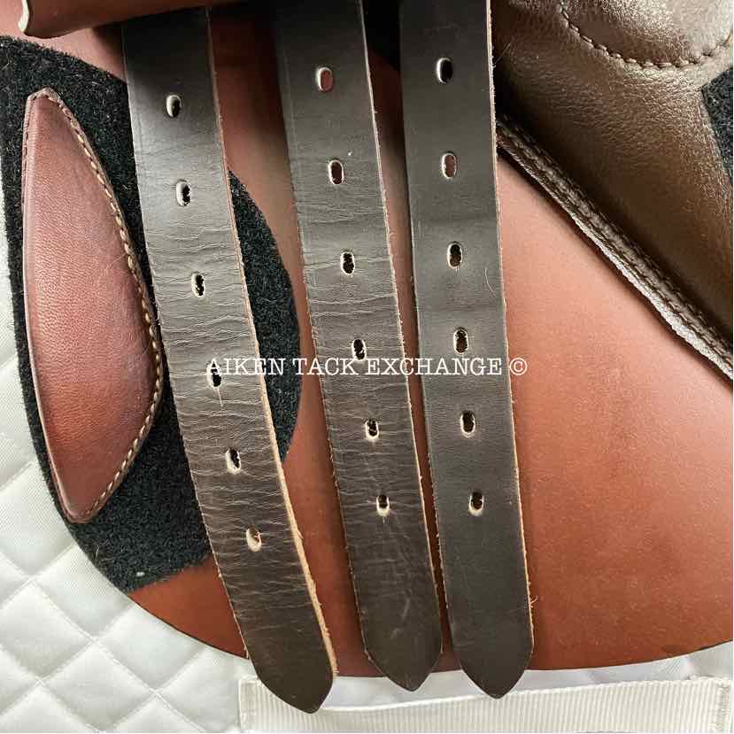 **SOLD** 2018 Stubben Redwood Ascend Close Contact Jump Saddle, 16.5" Seat, 32cm Tree - Wide, Wool Flocked Panels