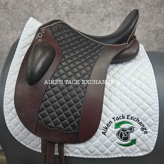 DP 3220DL Bolero Deluxe Dressage Saddle, 18" Seat, Ultra-Flex Tree - Adjustable Gullet, Wool Flocked Panels