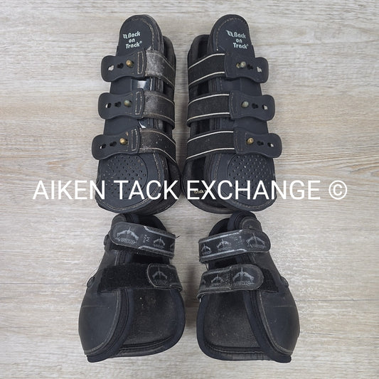 BARGAIN BUNDLE: Back on Track Front Boots, Cob & Veredus Pro Jump Hind Fetlock B