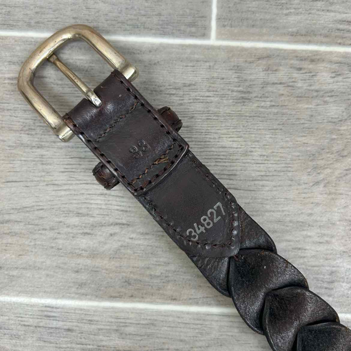 Leather Belt, Brown, 38