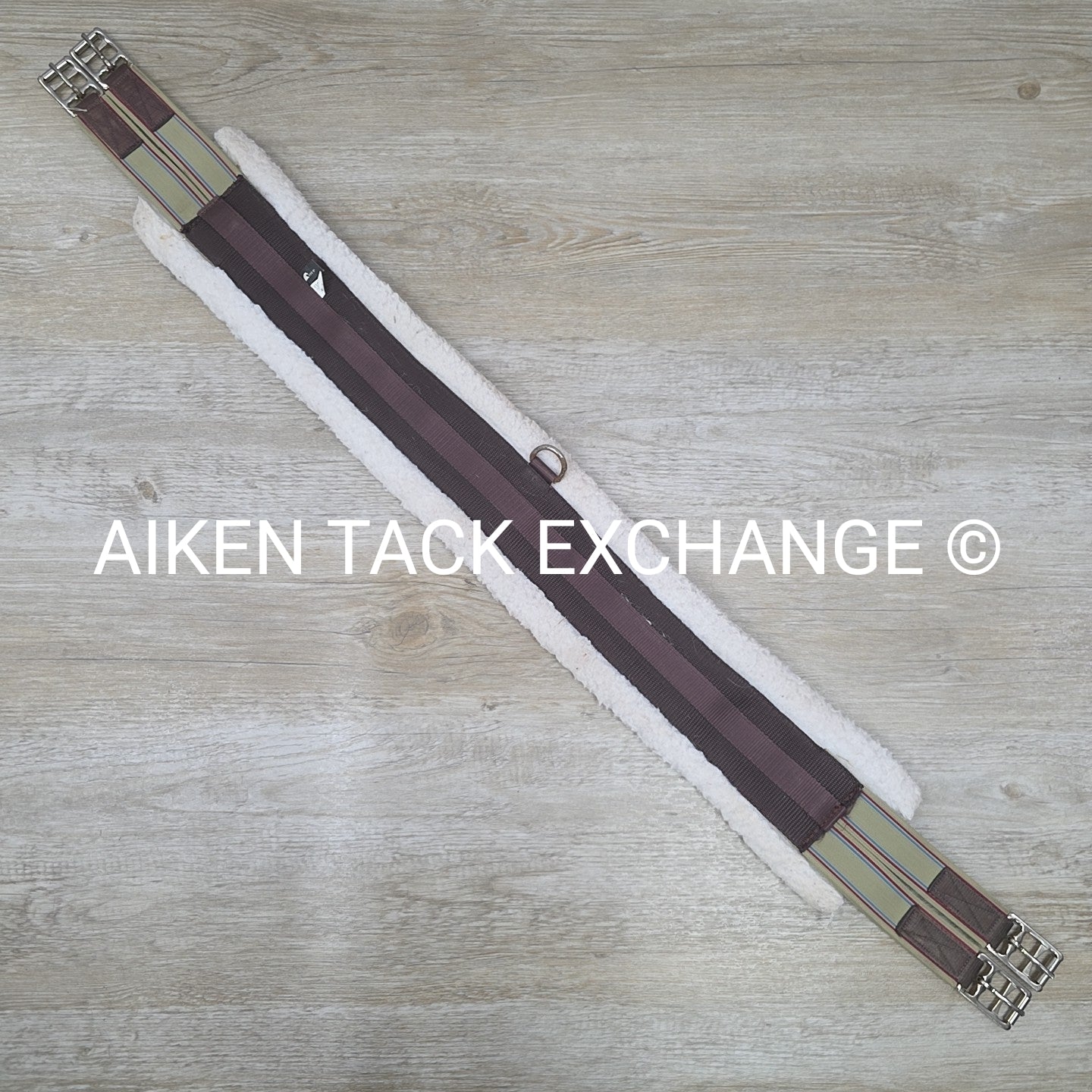 HFP Fleece Girth with Double End Elastic, Brown, 46"