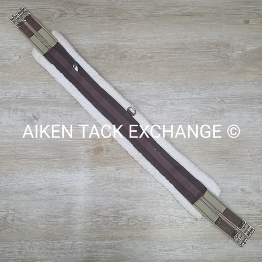 HFP Fleece Girth with Double End Elastic, Brown, 46"