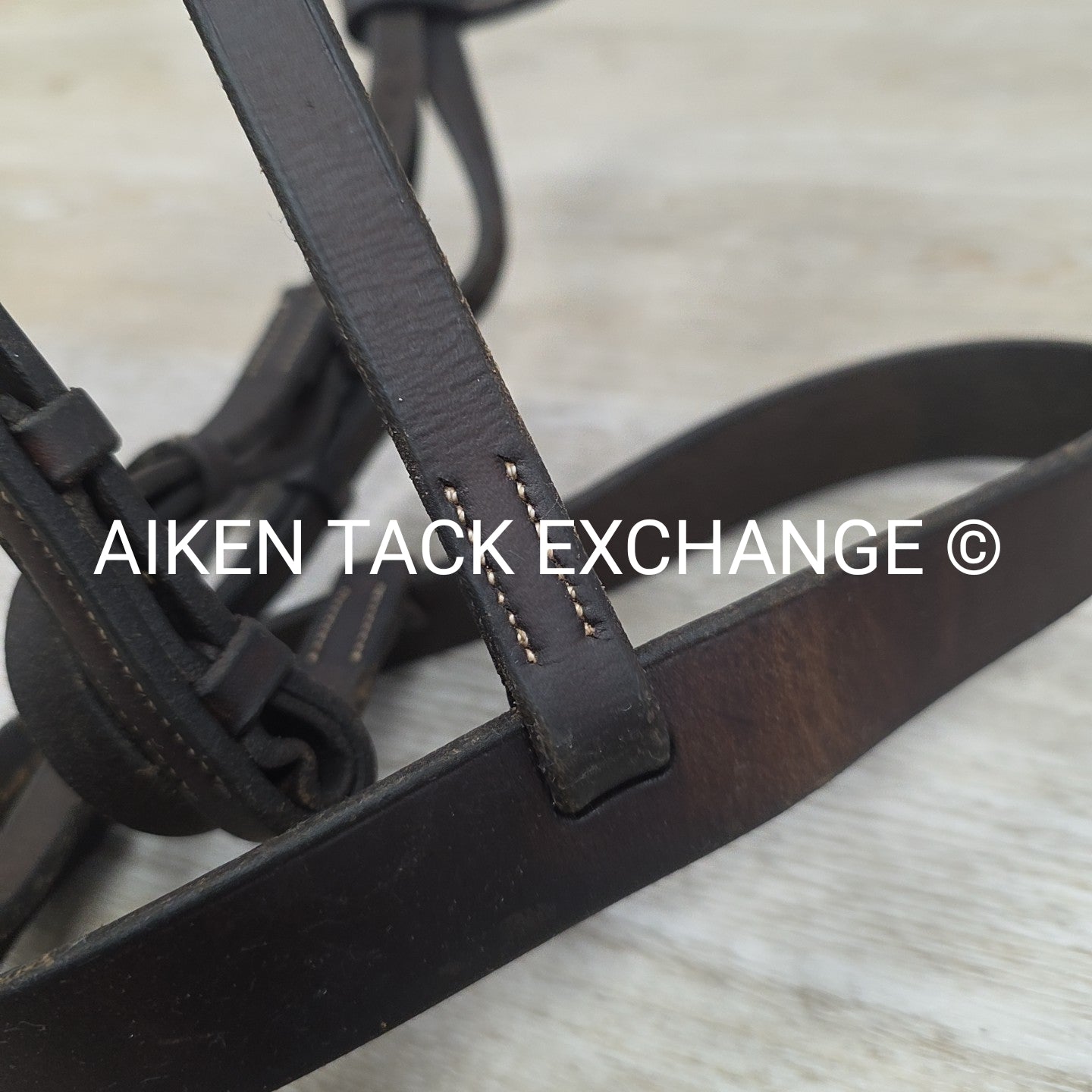 Warwick Flat Hunt Bridle, No Reins, Brown, Size Full