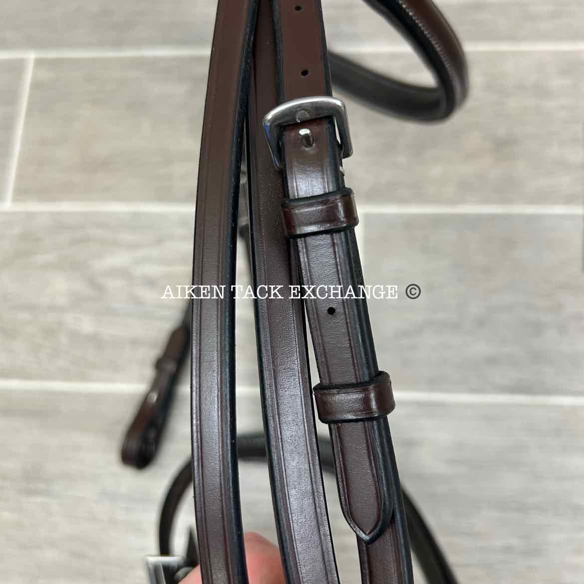 KL Select Red Barn Sovereign Hunter Bridle with Reins, Brown, Size Pony