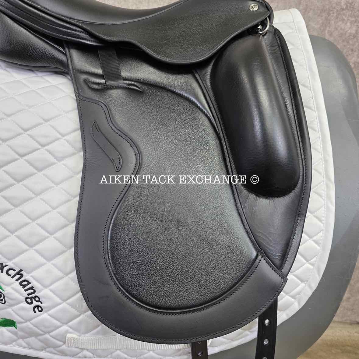 2023 Envy by Custom Saddlery Aurora Monoflap Dressage Saddle, 17.5" Seat, Adjustable Tree, Wool Flocked Panels