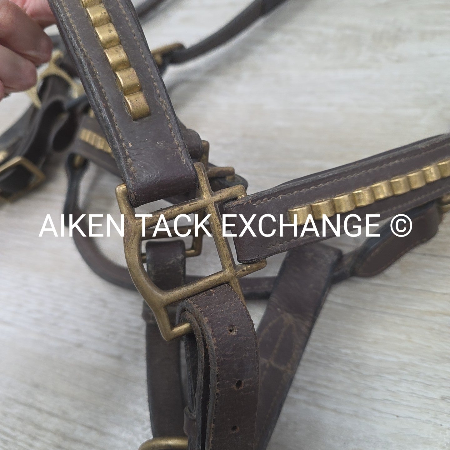 BARGAIN BUNDLE: 2 Leather Halters, Brown, Size Full