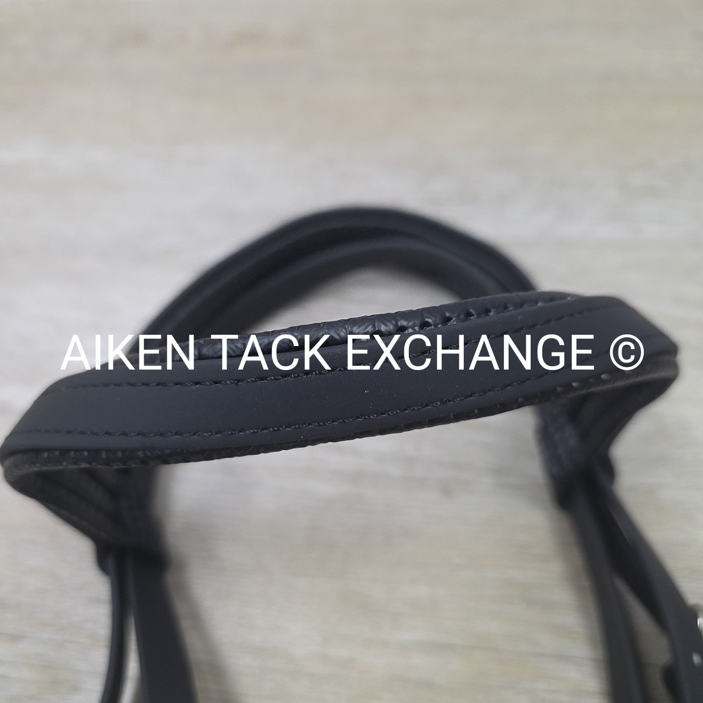 Biothane Bridle with Matching Rubber Grip Reins, Black, Size Large