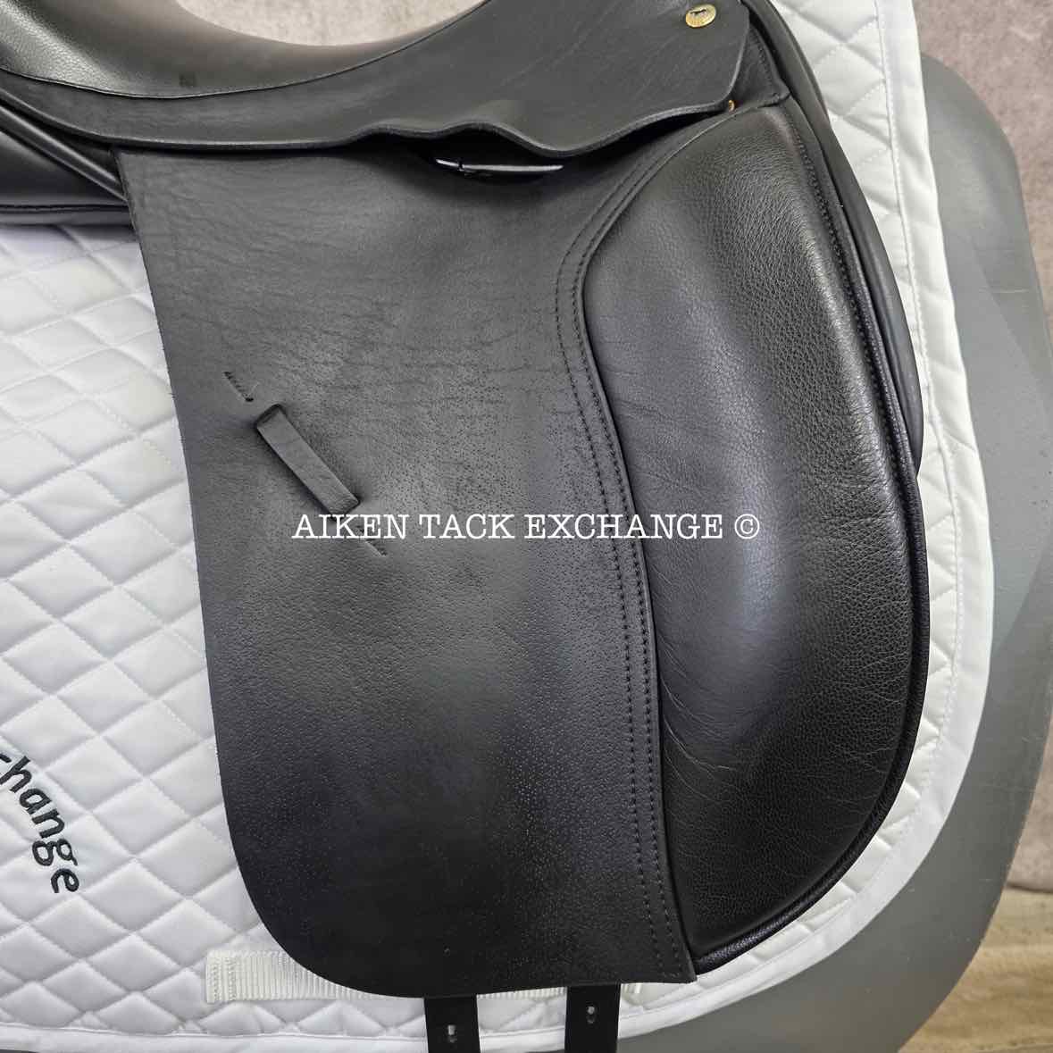 **SOLD** 2010 Black Country Eloquence Dressage Saddle, 17.5" Seat, W/XW Freedom Hoop Tree, Wool Flocked Panels