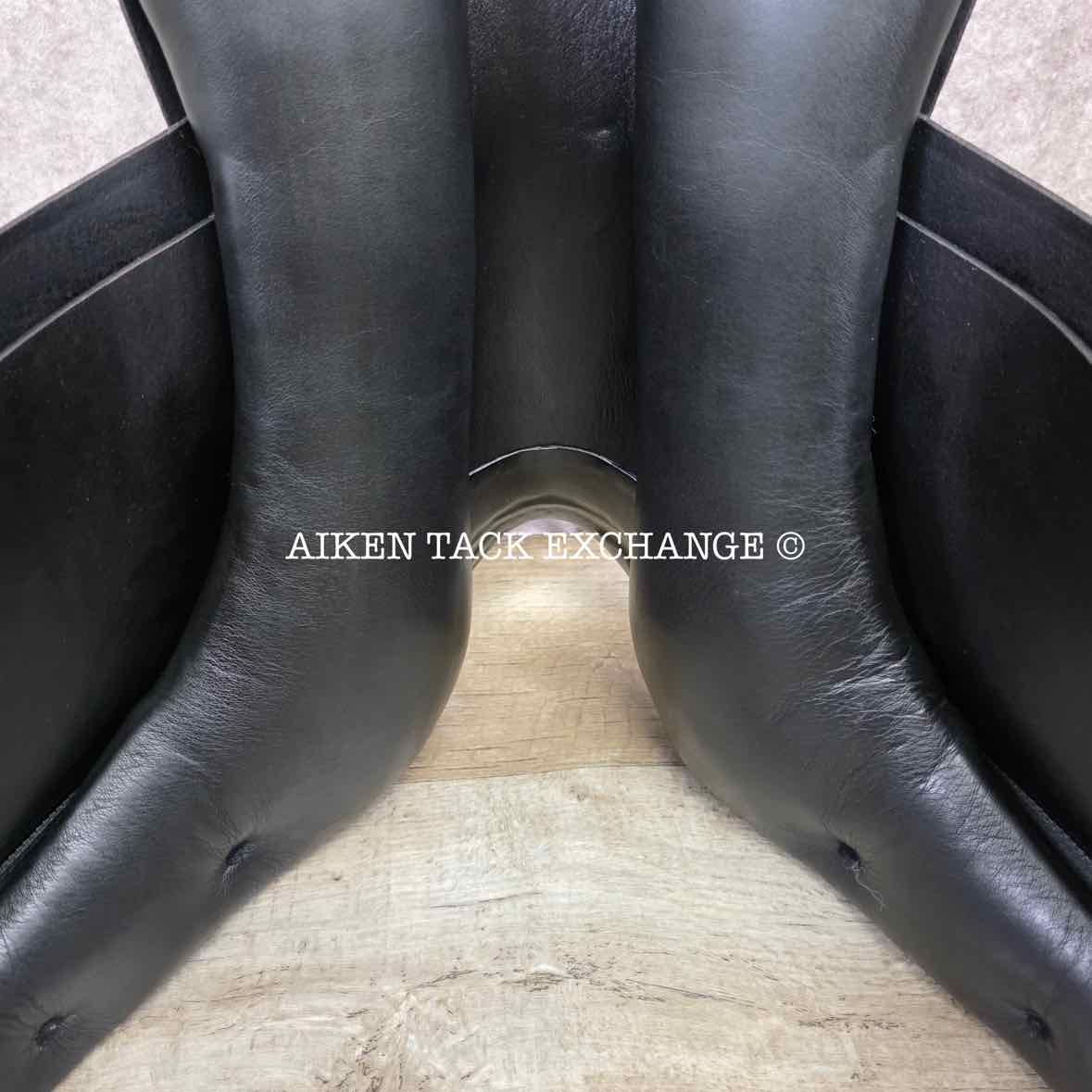 2013 Prestige Roma Dressage Saddle, 17" Seat, 34/35 Tree - MW/W, Wool Flocked Panels