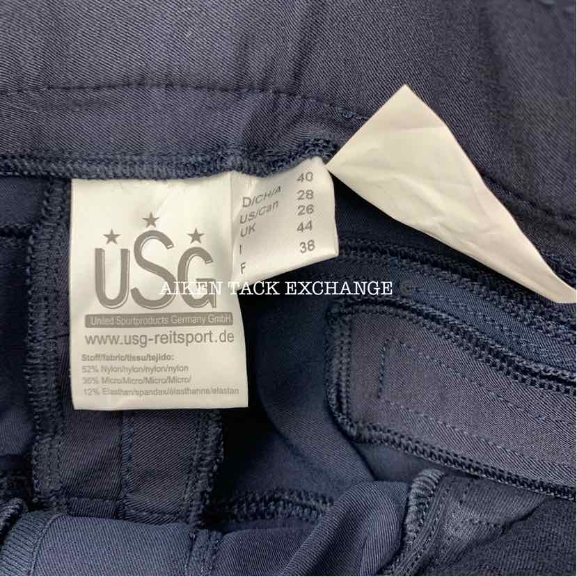 KL Select USG "Ava" Silicone Full Seat Breeches, Size 28 L