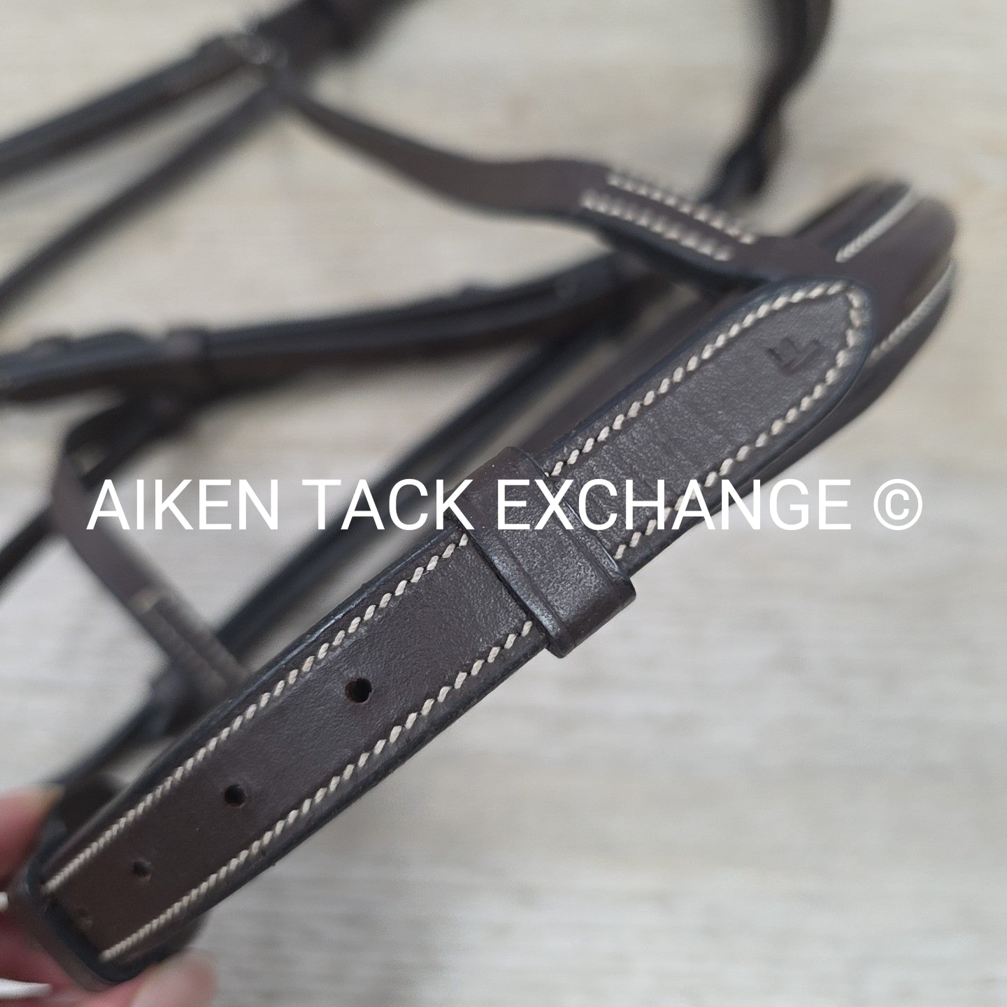 Pinnacle Padded Plain Raised Bridle with Laced Reins, Brown, Size Full