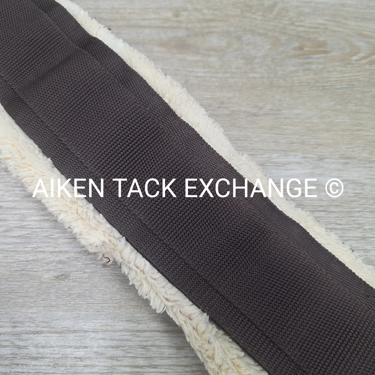 Stubben Removable Fleece Girth with Double End Elastic, Brown, 56"