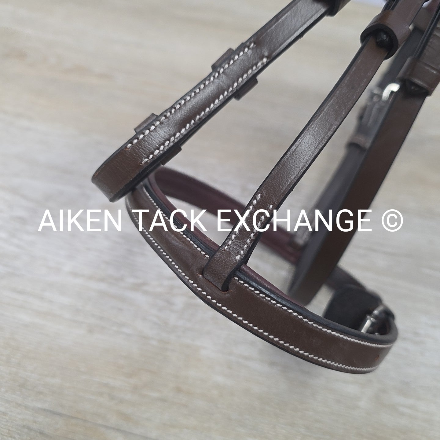 HDR Pro Mono Crown Fancy Stitch Padded Bridle with Reins, Brown, Size Pony