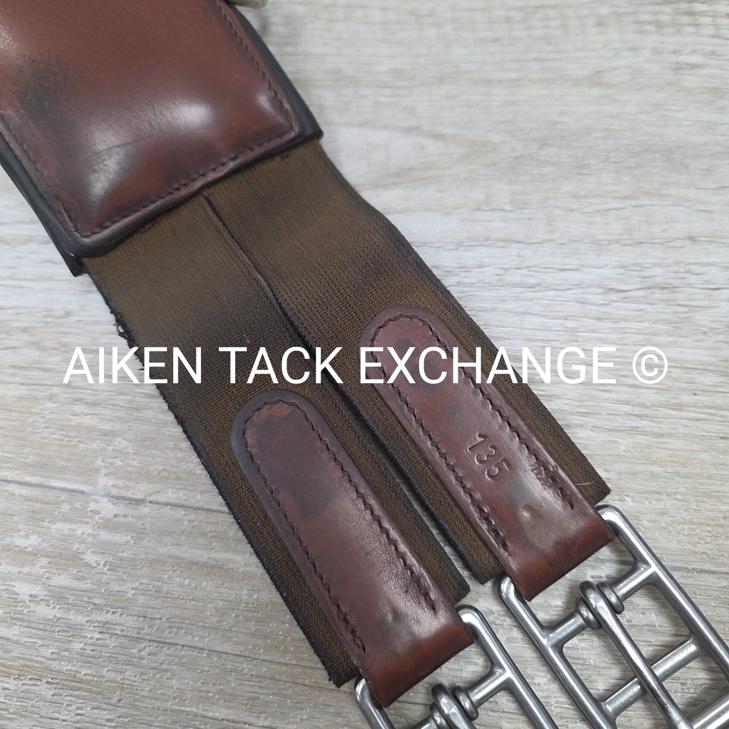 ThinLine Long Girth with Double End Elastic, Brown, 52"