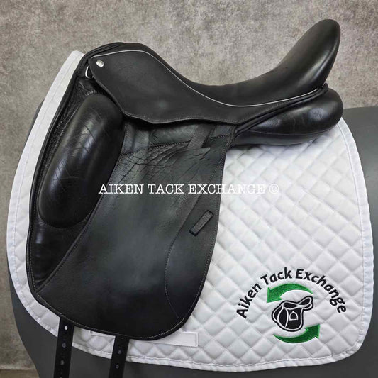 2019 Custom Saddlery Icon Star Monoflap Dressage Saddle, 18" Seat, Adjustable Tree, Wool Flocked Panels