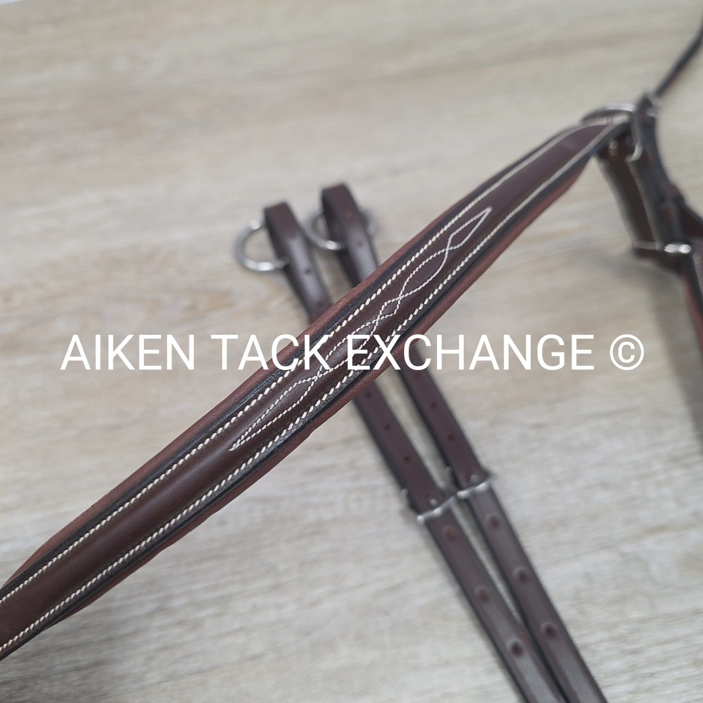 Fancy Stitched 5 Point Breastplate with Running Martingale Attachment, Brown, Si