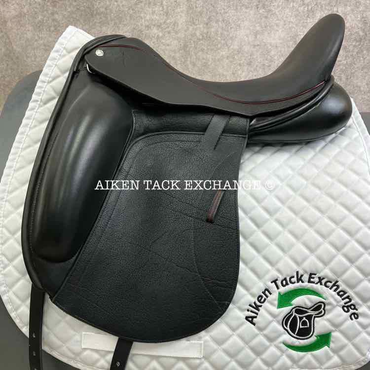 2021 Custom Saddlery Icon Coda W Monoflap Dressage Saddle, 17.5" Seat, Adjustable Tree, Wool Flocked Panels