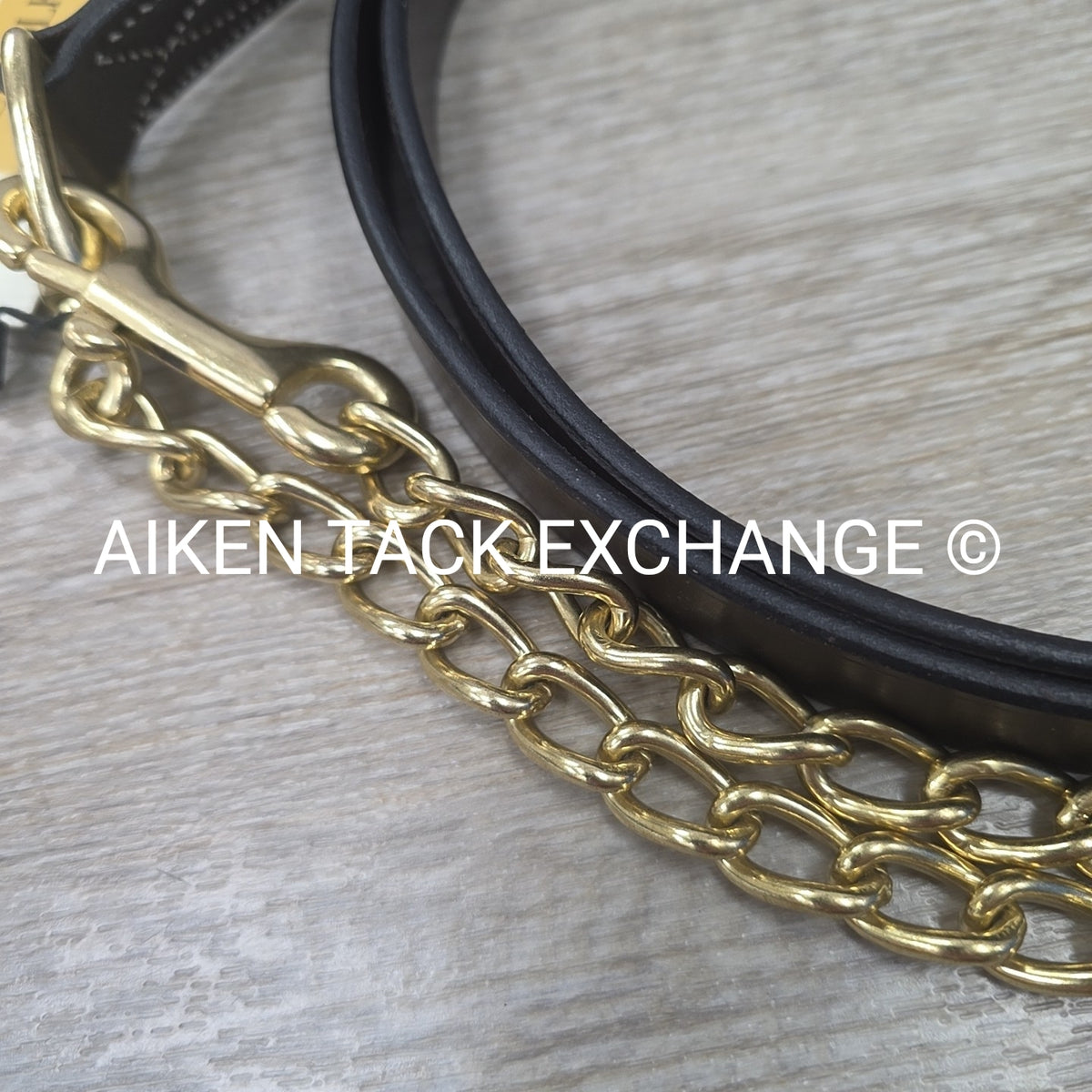 Dover Saddlery Suffolk Leather Lead with Chain