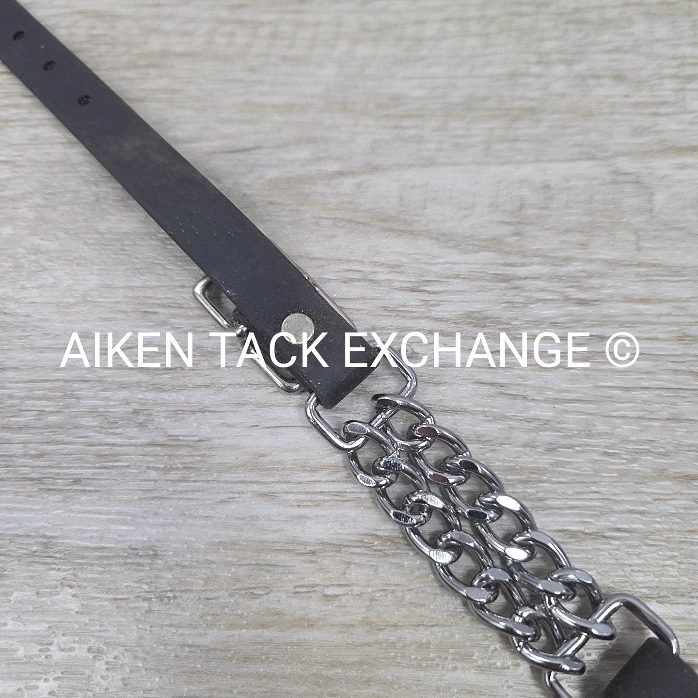 Berlin Custom Leather Double Chain Biothane Beta Curb Chain, Black