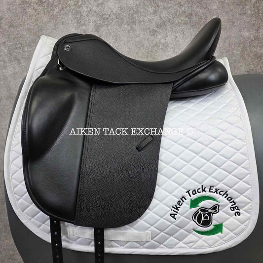 Trilogy Amadeo Elite Dressage Saddle, 18" Seat, Wide Tree, Wool Flocked Panels