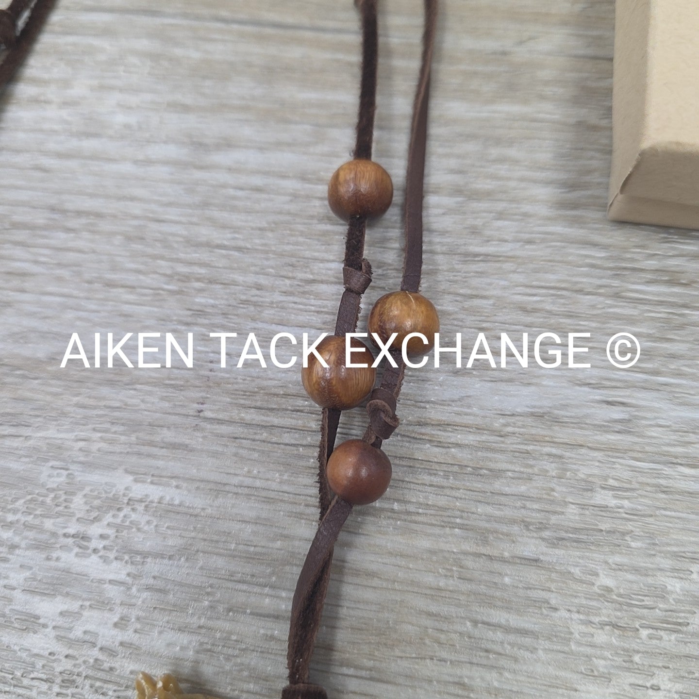 Leather & Stone Bead Necklace