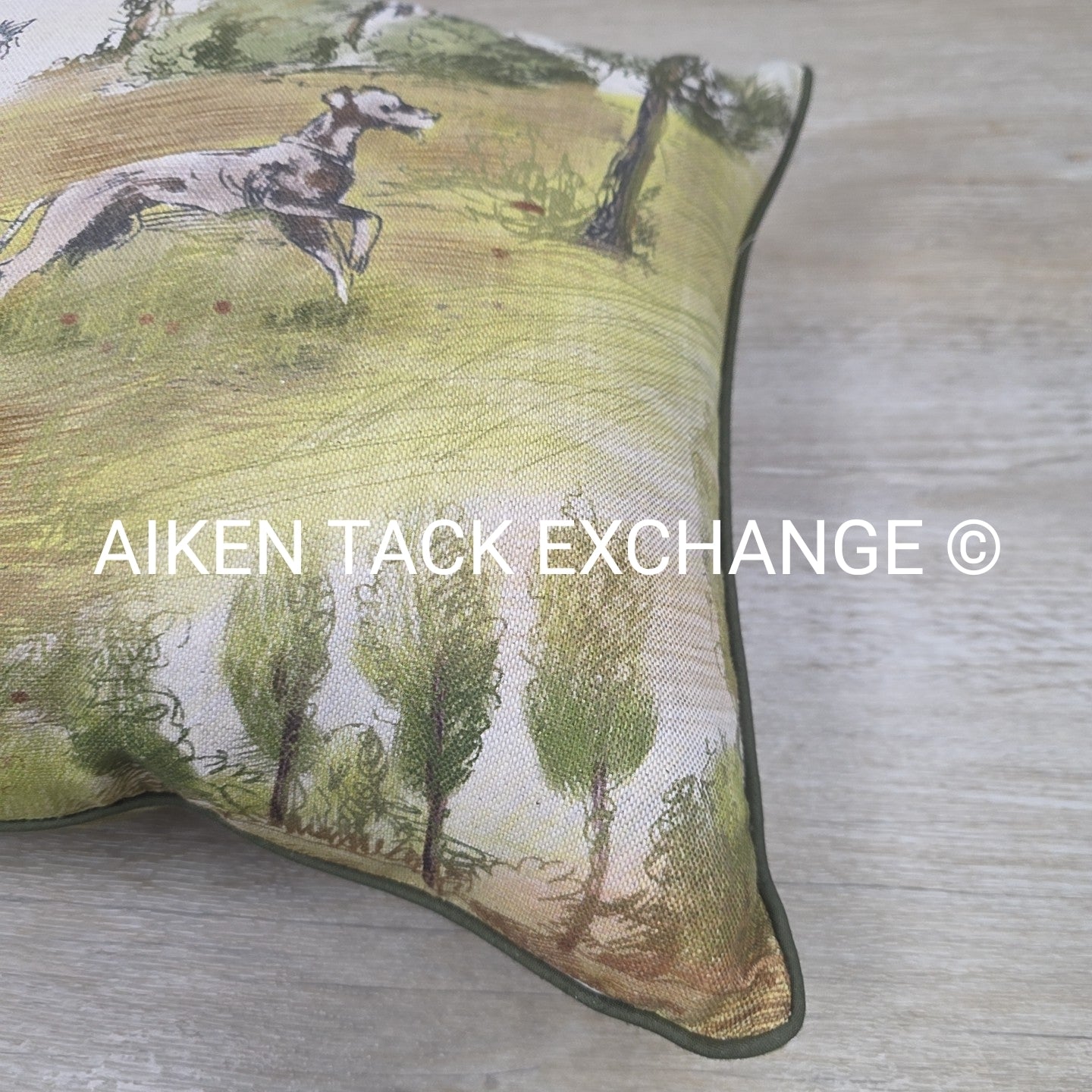 Fox Hunting Scene Pillow