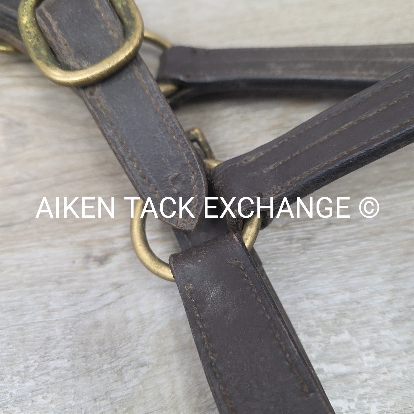 BARGAIN BUNDLE: 2 Leather Halters, Brown, Size Full