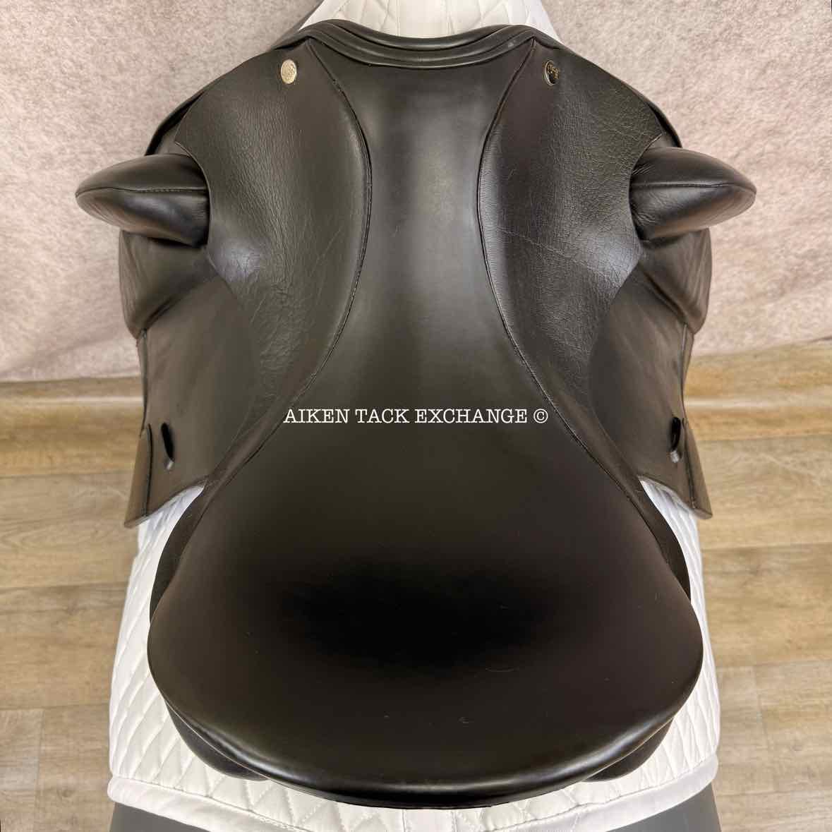 **SOLD** JRD Monoflap Dressage Saddle, 18" Seat, Short Flap, XW Tree, Wool Flocked Panels