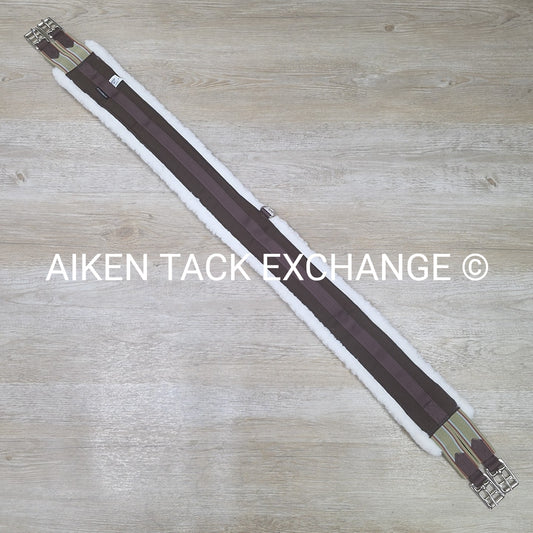 SmartEquine Fleece Girth with Double End Elastic, Brown, 56"