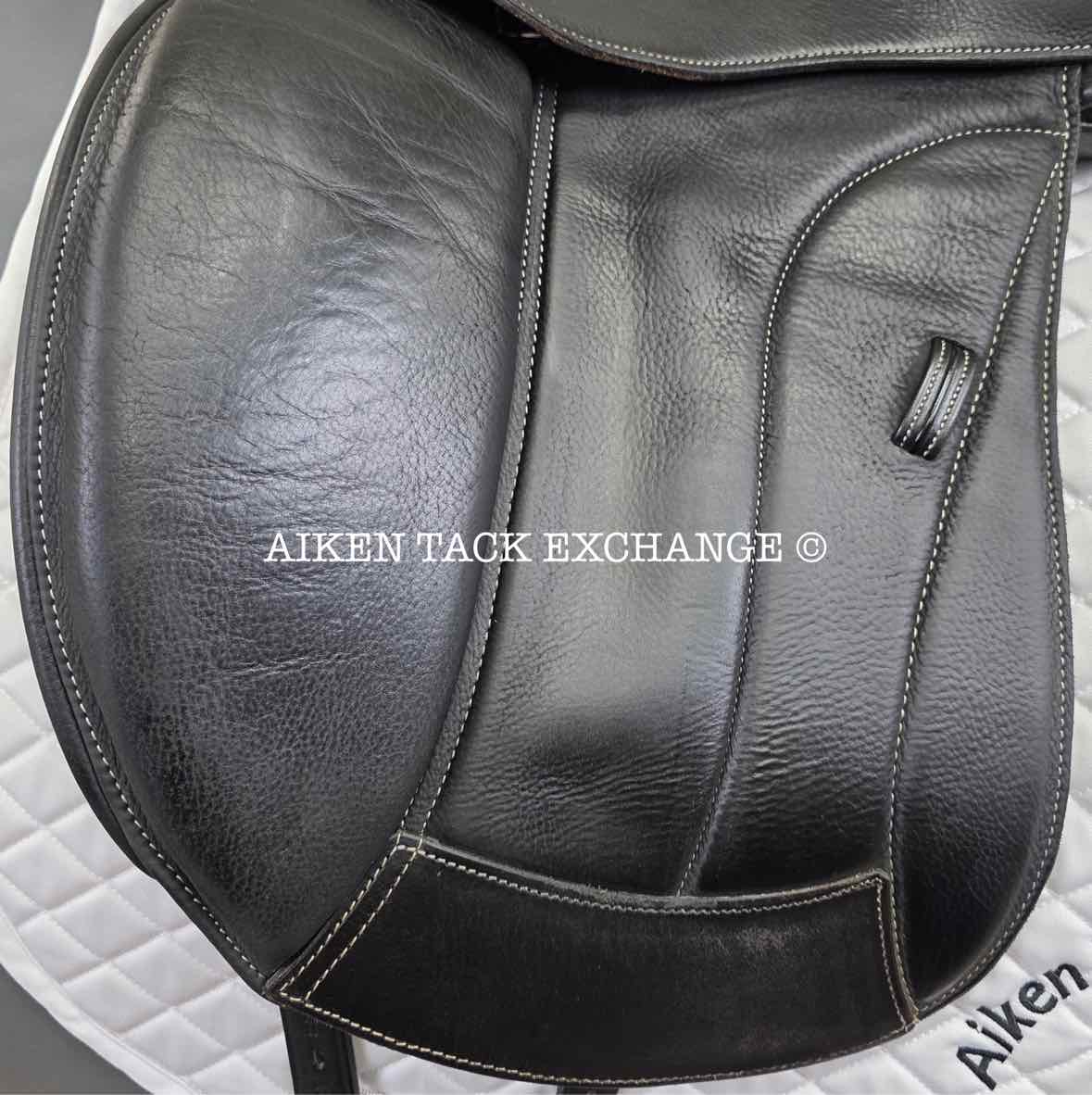 2018 Custom Saddlery Revolution Monoflap Dressage Saddle, 17" Seat, Adjustable Tree, Wool Flocked Panels