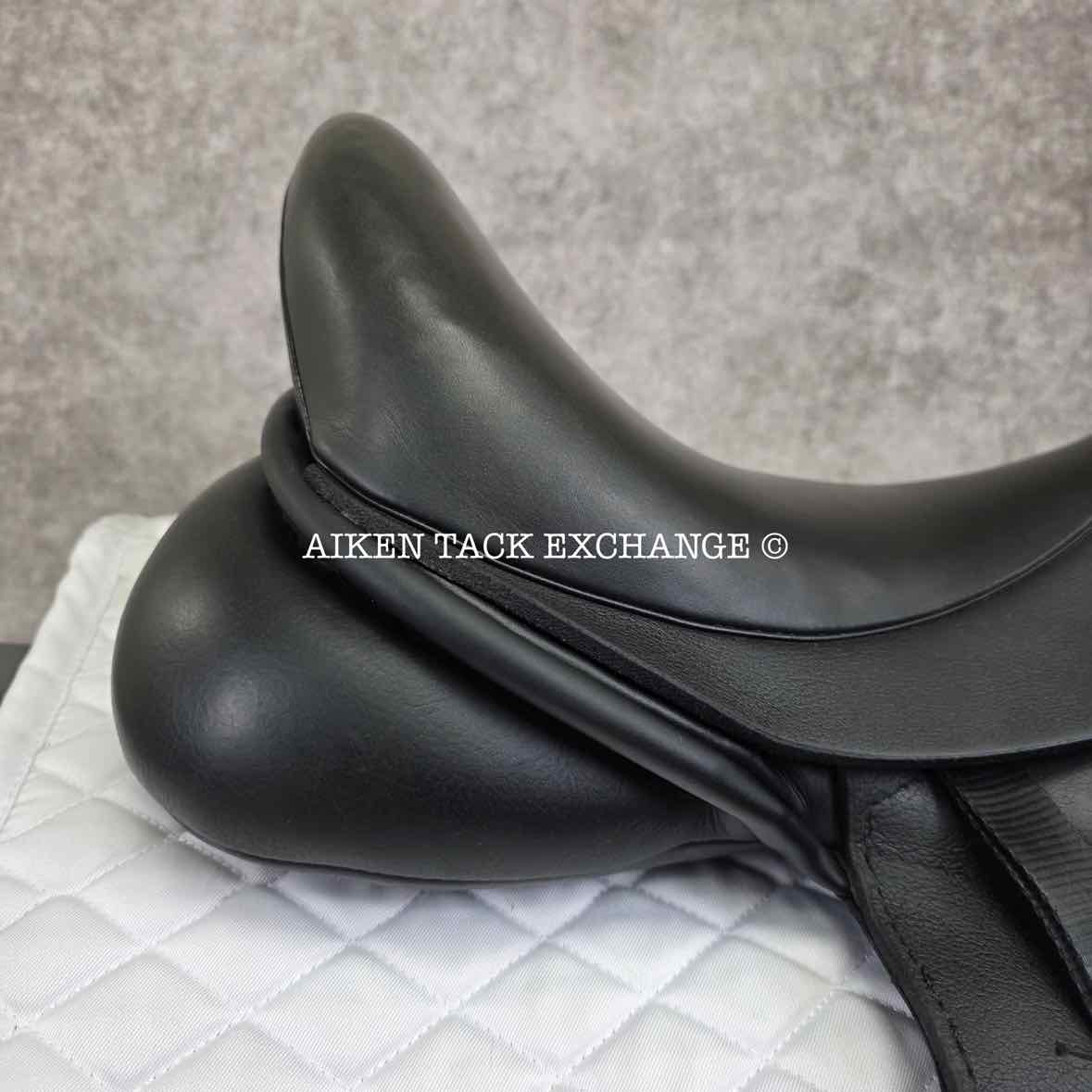 NSC Rhomeo Monoflap Dressage Saddle, 18" Seat, MW/W Tree, Wool Flocked Panels