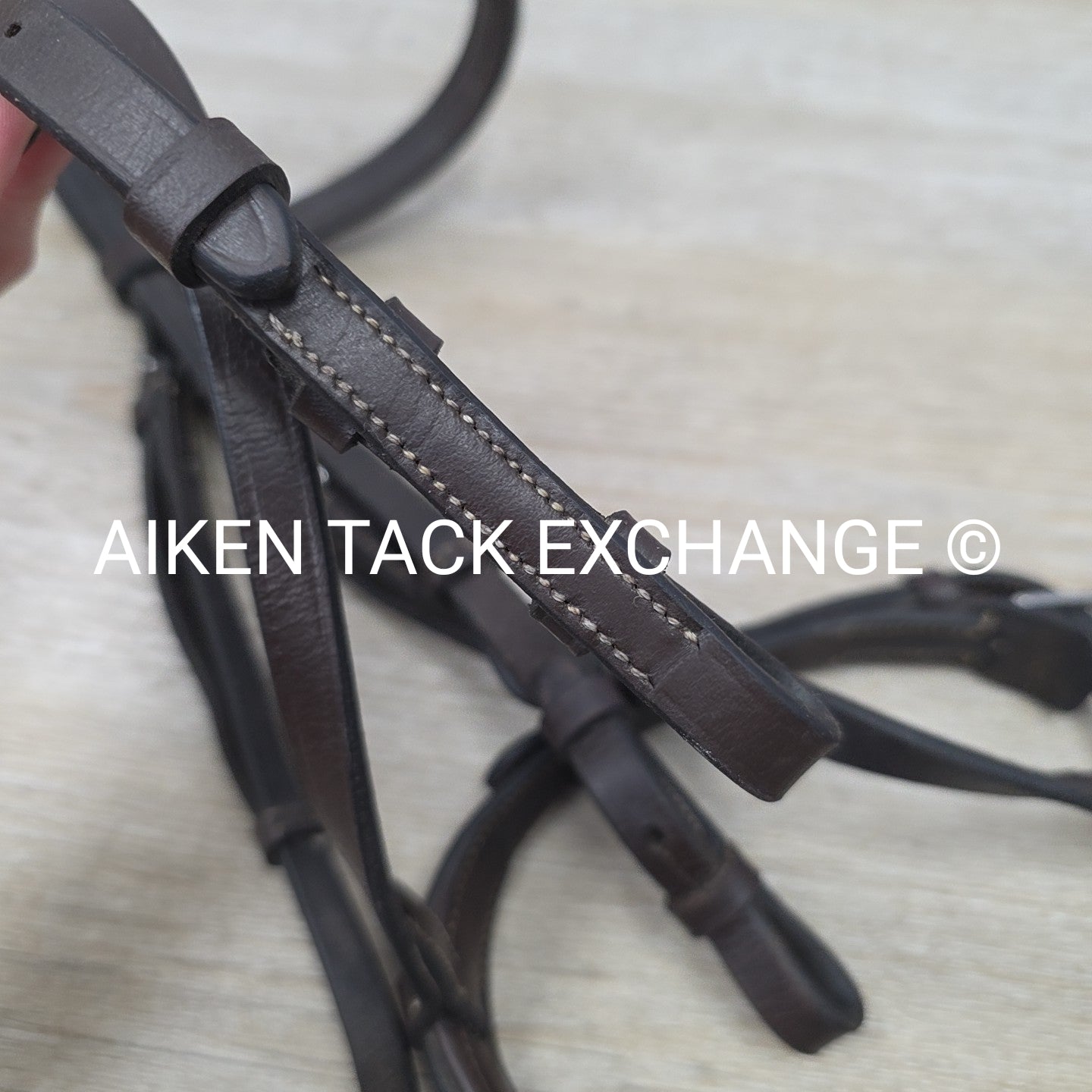 Raised Fancy Stitched Bridle with Laced Reins, Brown, Size Full