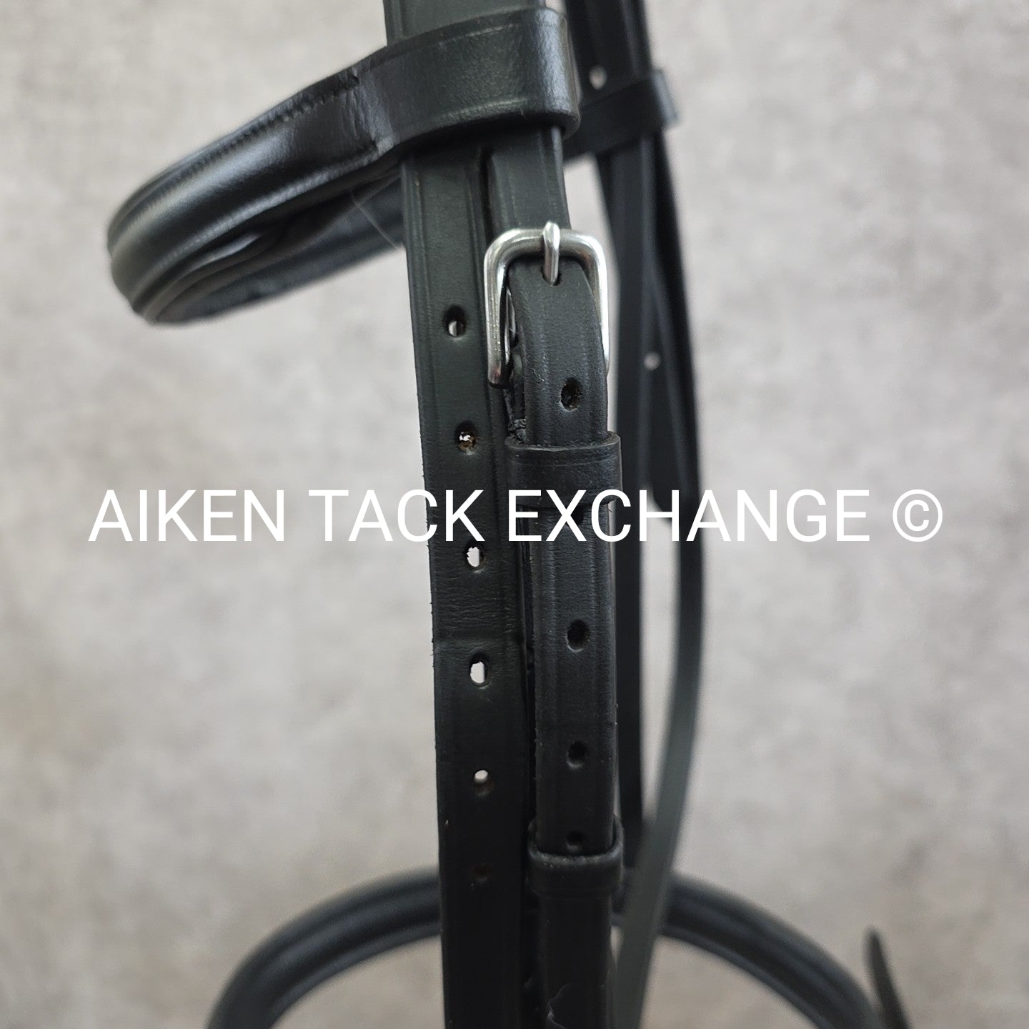 Royal Oak Plain Raised Bridle, Missing Cheek Pieces, No Reins, Black, Size Full