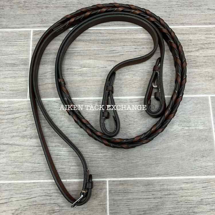 Crosby Plain Raised Bridle with Matching Laced Reins, Sized Cob
